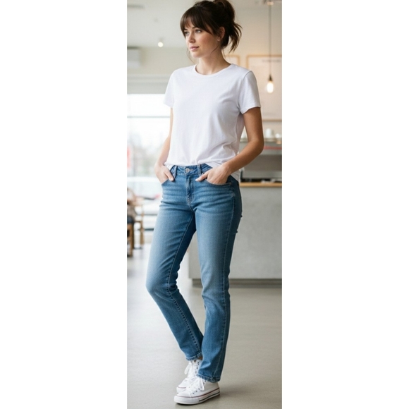 GAP Denim - Gap 1969 Real Straight Jeans Medium Wash Size 28/6